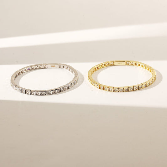 Square Tennis Bracelet | Kiiro Accessories